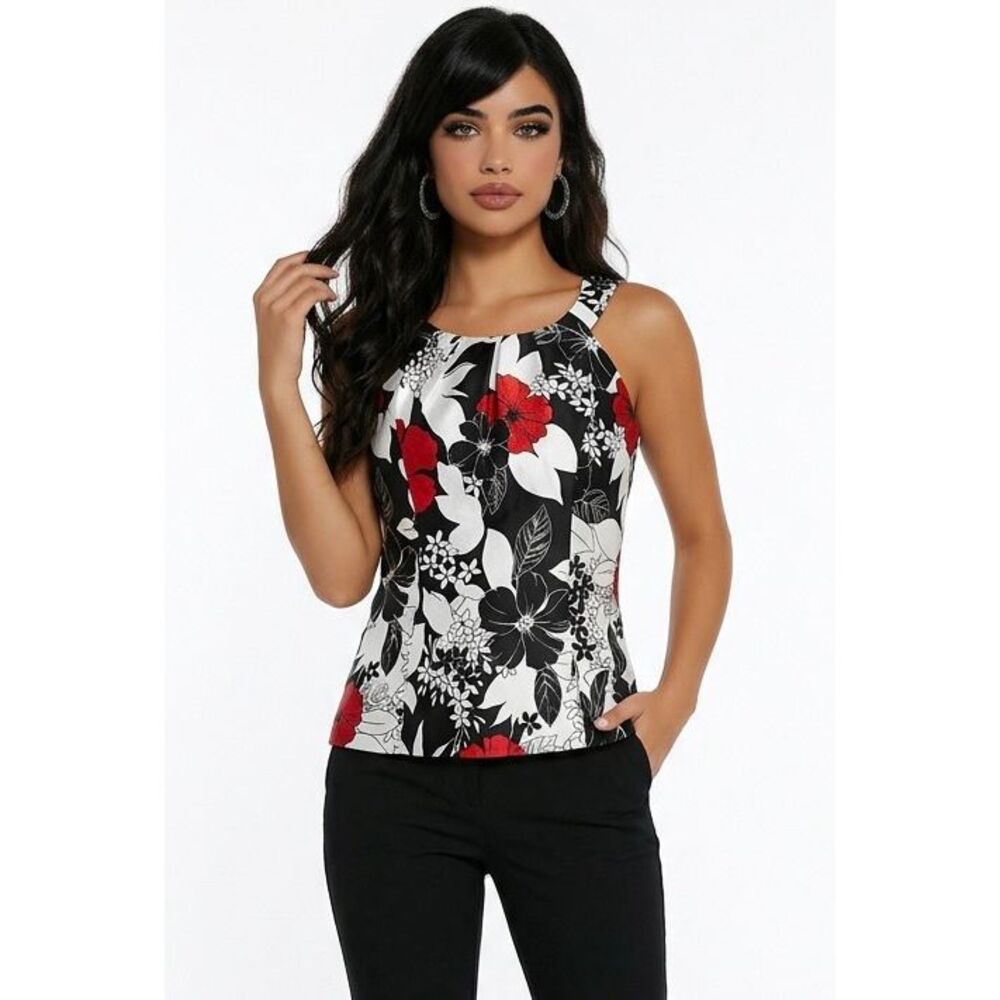 Victor Costa lined peplum top size 4